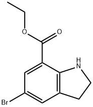 ethyl 5-bromoindoline-7-carboxylate Structural