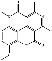 methyl 7-methoxy-2,4-dimethyl-5-oxo-5H-chromeno[3,4-c]pyridine-1-carboxylate Structural