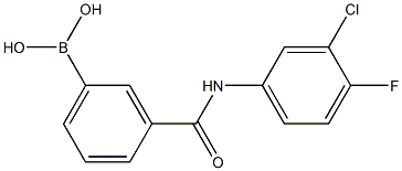 N-(3-Chloro-4-fluorophenyl) 3-boronobenzamide Structural