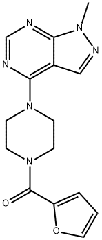 furan-2-yl[4-(1-methyl-1H-pyrazolo[3,4-d]pyrimidin-4-yl)piperazin-1-yl]methanone Structural