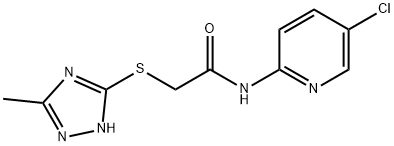 N-(5-chloropyridin-2-yl)-2-[(5-methyl-4H-1,2,4-triazol-3-yl)sulfanyl]acetamide Structural