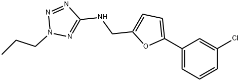 N-{[5-(3-chlorophenyl)-2-furyl]methyl}-N-(2-propyl-2H-tetraazol-5-yl)amine Structural