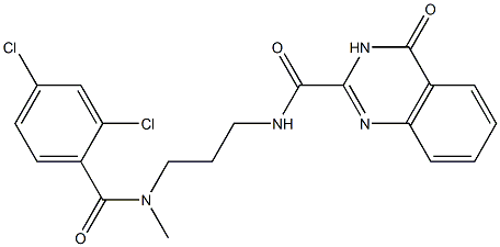 N-(3-{[(2,4-dichlorophenyl)carbonyl](methyl)amino}propyl)-4-hydroxyquinazoline-2-carboxamide Structural
