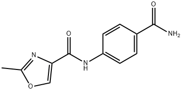 N-[4-(Aminocarbonyl)phenyl]-2-methyl-4-oxazolecarboxamide Structural
