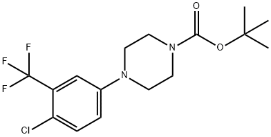 tert-butyl 4-(4-chloro-3-(trifluoromethyl)phenyl)piperazine-1-carboxylate Structural