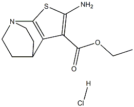 ethyl 2-amino-5,6-dihydro-4H-4,7-ethanothieno[2,3-b]pyridine-3-carboxylate hydrochloride Structural