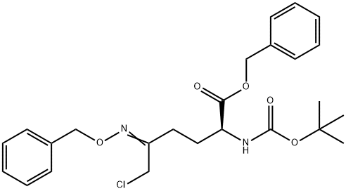 L-Norleucine, 6-chloro-N-[(1,1-dimethylethoxy)carbonyl]-5-[(phenylmethoxy)imino]-, phenylmethyl ester