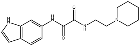 N-(1H-indol-6-yl)-N'-[2-(piperidin-1-yl)ethyl]ethanediamide Structural