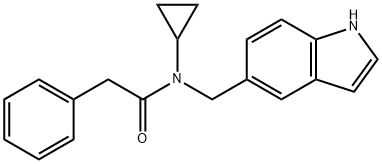 N-cyclopropyl-N-(1H-indol-5-ylmethyl)-2-phenylacetamide Structural
