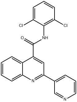 N-(2,6-dichlorophenyl)-2-(pyridin-3-yl)quinoline-4-carboxamide Structural
