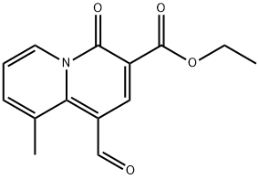 ethyl 1-formyl-9-methyl-4-oxo-4H-quinolizine-3-carboxylate Structural