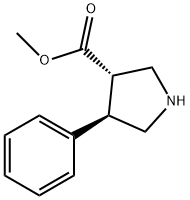 (3S,4R)-4-phenyl-3-pyrrolidinecarboxylic acid methyl ester Structural