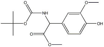 methyl 2-(tert-butoxycarbonylamino)-2-(4-hydroxy-3-methoxyphenyl)acetate Structural