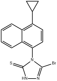 3-bromo-4-(4-cyclopropylnaphthalen-1-yl)-1H-1,2,4-triazole-5(4H)-thione