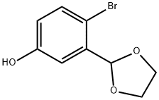 4-bromo-3-(1,3-dioxolan-2-yl)phenol Structural