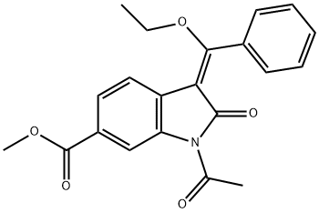 (3E)-1-Acetyl-3-(ethoxyphenylmethylene)-2,3-dihydro-2-oxo-1H-indole-6-carboxylic Acid Methyl Ester Structural