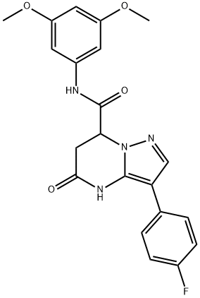 N-(3,5-dimethoxyphenyl)-3-(4-fluorophenyl)-5-oxo-4,5,6,7-tetrahydropyrazolo[1,5-a]pyrimidine-7-carboxamide Structural