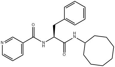 N-cyclooctyl-Nalpha-(pyridin-3-ylcarbonyl)-L-phenylalaninamide Structural