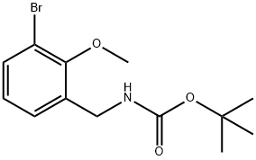 tert-butyl 3-bromo-2-methoxybenzylcarbamate Structural