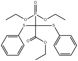 ethyl 2-(diethoxyphosphoryl)-2,2-bis(phenylthio)acetate Structural