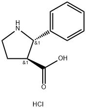 trans-2-Phenyl-pyrrolidine-3-carboxylic acid hydrochloride Structural