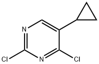 Pyrimidine, 2,4-dichloro-5-cyclopropyl- Structural