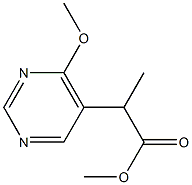 methyl 2-(4-methoxypyrimidin-5-yl)propanoate Structural