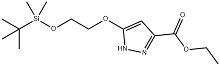 ethyl 5-(2-(tert-butyldimethylsilyloxy)ethoxy)-1H-pyrazole-3-carboxylate Structural