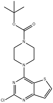 tert-butyl 4-(2-chlorothieno[3,2-d]pyrimidin-4-yl)piperazine-1-carboxylate Structural