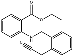 ethyl 2-((2-(cyanomethyl)benzyl)amino)benzoate Structural
