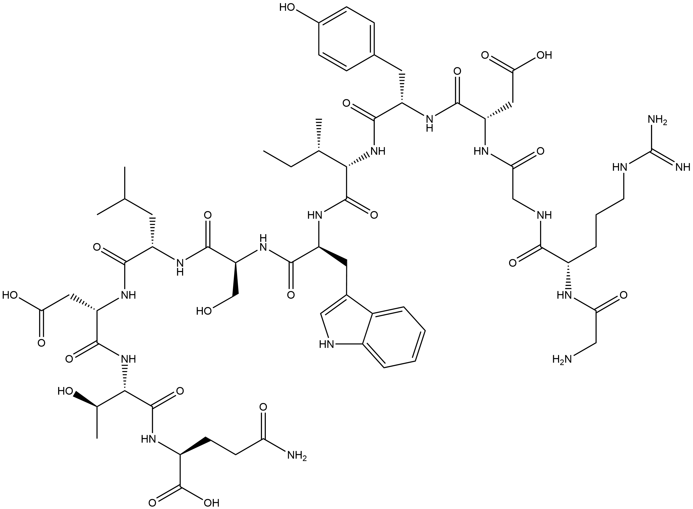 Glycyl-L-arginylglycyl-L-alpha-aspartyl-L-tyrosyl-L-isoleucyl-L-tryptophyl-L-seryl-L-leucyl-L-alpha-aspartyl-L-threonyl-L-glutamine