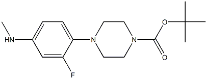 tert-butyl 4-(2-fluoro-4-(methylamino)phenyl)piperazine-1-carboxylate Structural