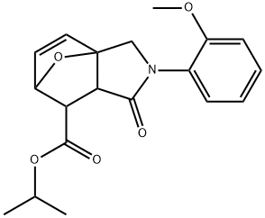 isopropyl 2-(2-methoxyphenyl)-1-oxo-1,2,3,6,7,7a-hexahydro-3a,6-epoxyisoindole-7-carboxylate Structural