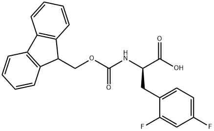 (R)-2-((((9H-Fluoren-9-yl)methoxy)carbonyl)amino)-3-(2,4-difluorophenyl)propanoic acid Structural