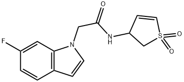 N-(1,1-dioxido-2,3-dihydrothiophen-3-yl)-2-(6-fluoro-1H-indol-1-yl)acetamide Structural