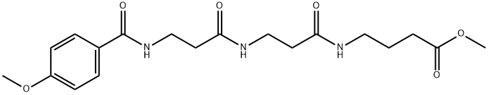 methyl 4-(3-(3-(4-methoxybenzamido)propanamido)propanamido)butanoate Structural
