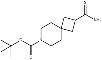tert-butyl 2-(aminocarbonothioyl)-7-azaspiro[3.5]nonane-7-carboxylate Structural