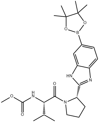 methyl((S)-3-methyl-1-oxo-1-((S)-2-(6-(4,4,5,5-tetramethyl-1,3,2-dioxaborolan-2-yl)-1H-benzo[d]imidazol-2-yl)pyrrolidin-1-yl)butan-2-yl)carbamate