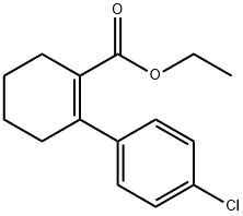 ethyl 2-(4-chlorophenyl)cyclohex-1-enecarboxylate Structural
