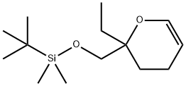 tert-butyl((2-ethyl-3,4-dihydro-2H-pyran-2-yl)methoxy)dimethylsilane Structural
