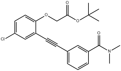 tert-butyl [4-chloro-2-({3-[(dimethylamino)carbonyl]phenyl}ethynyl)phenoxy]acetate Structural