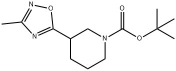 tert-butyl 3-(3-methyl-1,2,4-oxadiazol-5-yl)piperidine-1-carboxylate Structural