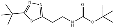 tert-butyl 2-(5-tert-butyl-1,3,4-thiadiazol-2-yl)ethylcarbamate Structural