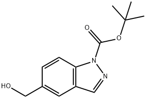 tert-butyl 5-(hydroxymethyl)-1H-indazole-1-carboxylate Structural