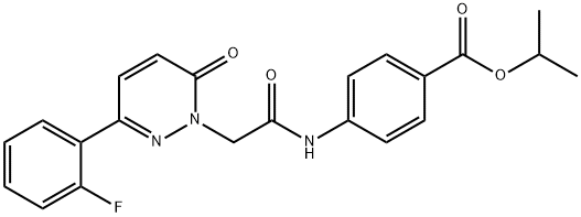 isopropyl 4-(2-(3-(2-fluorophenyl)-6-oxopyridazin-1(6H)-yl)acetamido)benzoate Structural