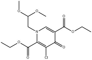 diethyl 3-chloro-1-(2,2-dimethoxyethyl)-4-oxo-1,4-dihydropyridine-2,5-dicarboxylate Structural