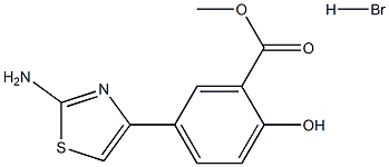 methyl 5-(2-aminothiazol-4-yl)-2-hydroxybenzoate hydrobromide Structural
