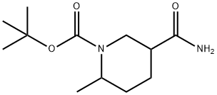 tert-butyl 5-carbamoyl-2-methylpiperidine-1-carboxylate Structural