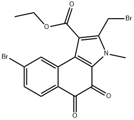 ethyl 8-bromo-2-(bromomethyl)-3-methyl-4,5-dioxo-4,5-dihydro-3H-benzo[e]indole-1-carboxylate Structural