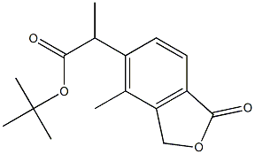 tert-butyl 2-(4-methyl-1-oxo-1,3-dihydroisobenzofuran-5-yl)propanoate Structural